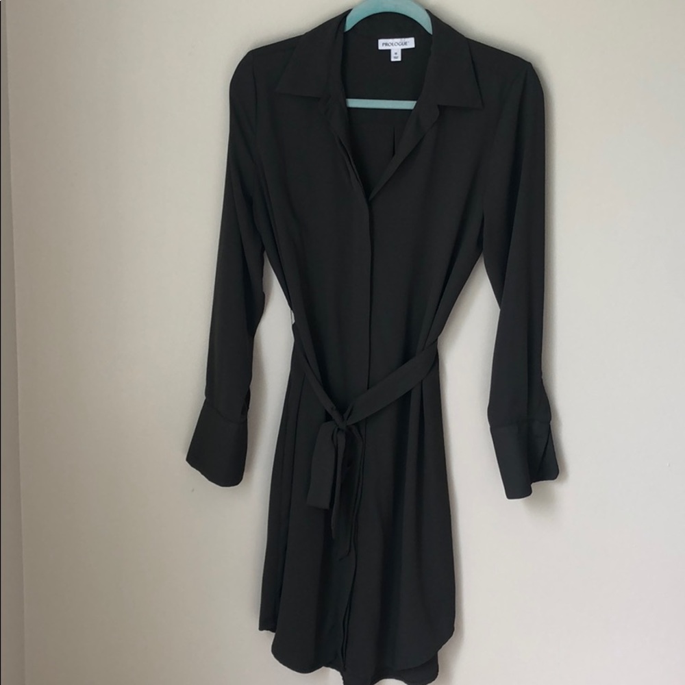 Olive Button Up Dress